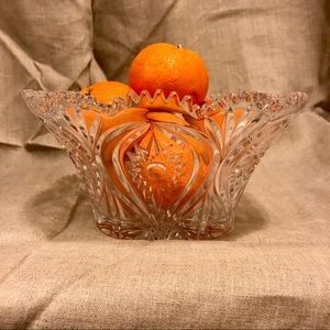 NEW IN BOX VINTAGE GERMAN CRYSTAL BOWL.